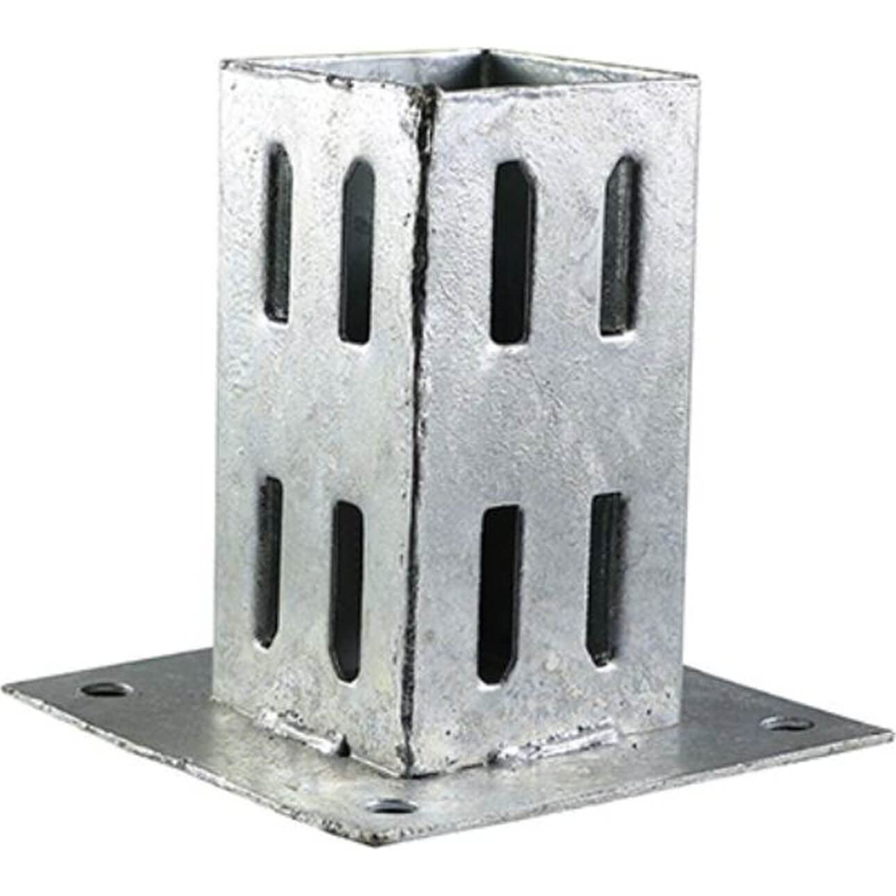 TIMCO Bolt Down Post Support Quick Fit Hot Dipped Galvanised - 100mm