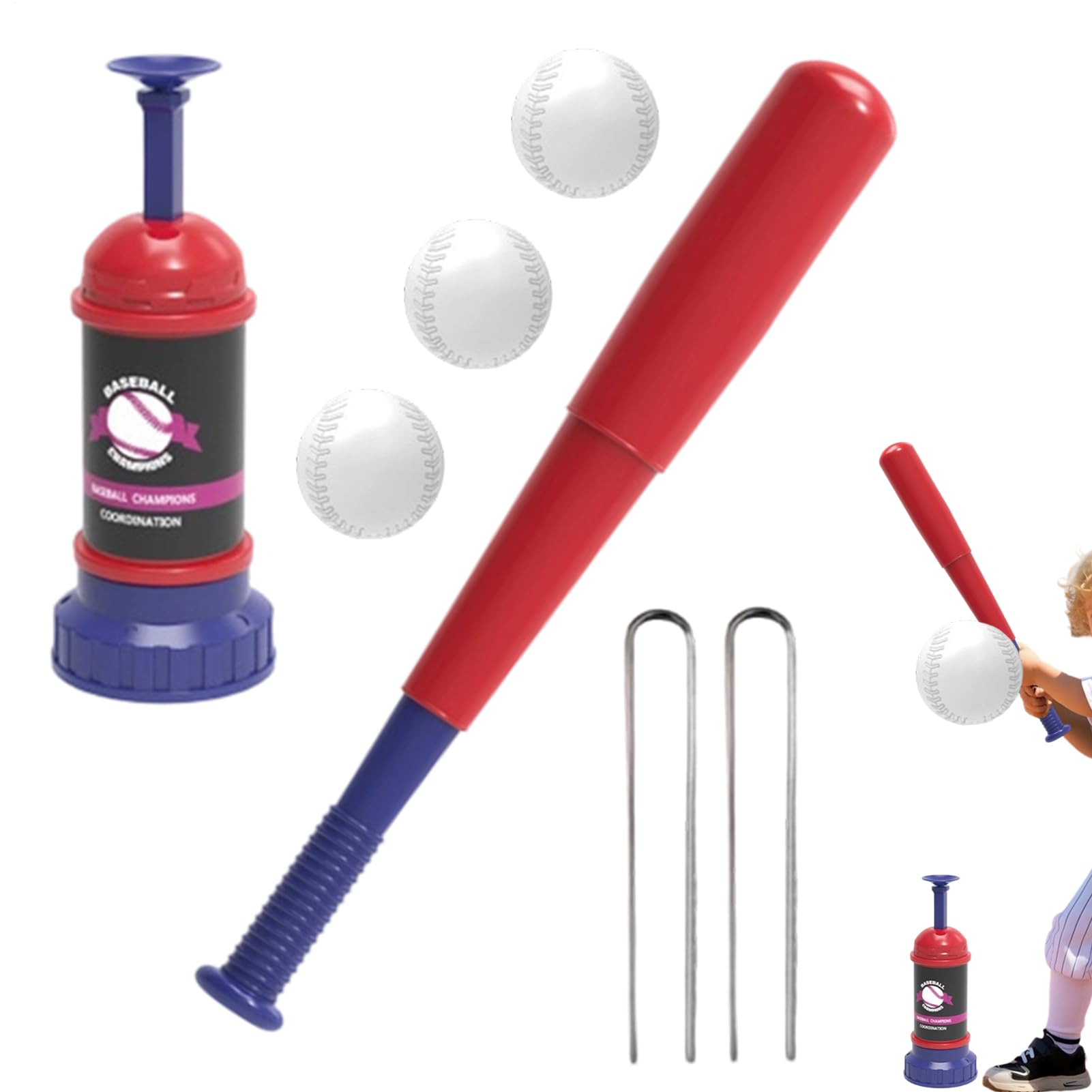 Baseball-Tee für Kinder Tragbare T-förmige Trainingsgeräte