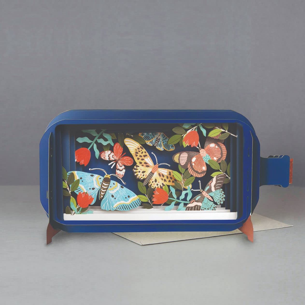 Alljoy Design Message in A Bottle Butterflies Pop Up Any Occasion Greeting Card by Alljoy Cards MIB154 - Image 4