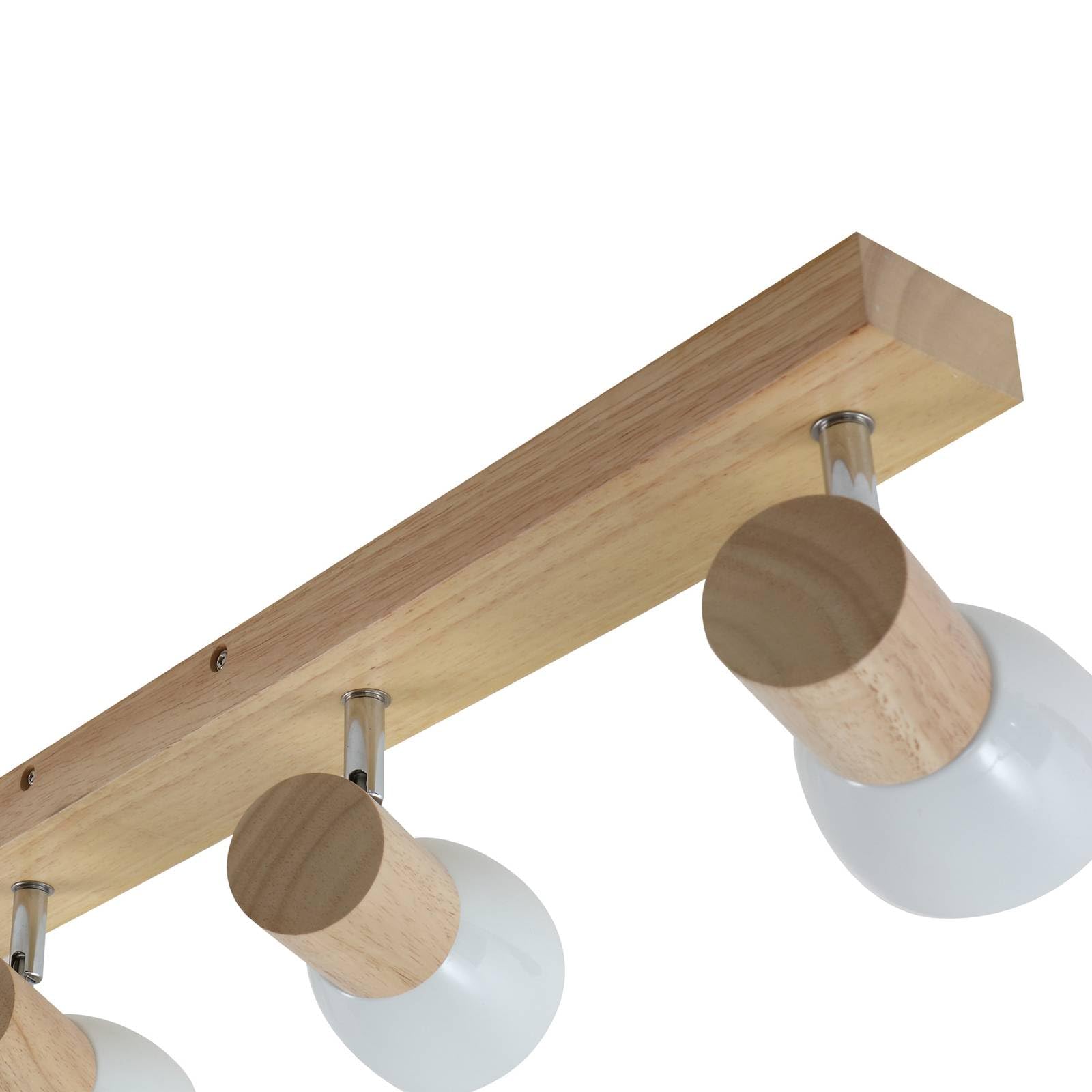 Lindby Deckenlampe Holz Metall, Deckenstrahler drehbar und schwenkbar Deckenleuchte 3x E14 max. 40W ohne Leuchtmittel Lampe Wohnzimmer Küchenlampe