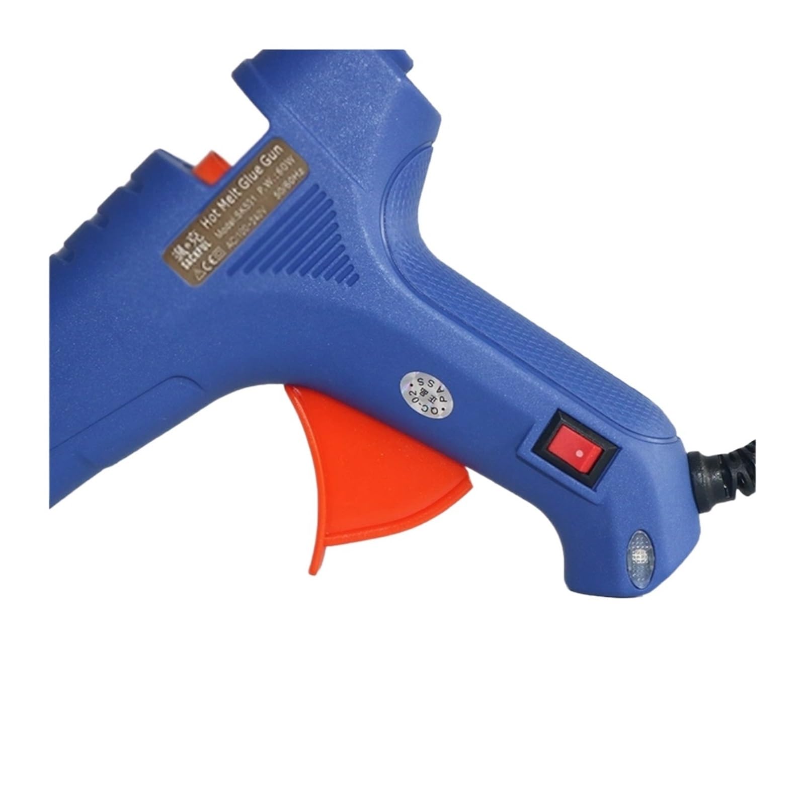 40W 60W Pistolet Do Klejenia Na Gorąco 1mm Mała Średnica Czysta Miedź Dysza Z Włącznikiem/wyłącznikiem Zasilania 11mm Klej W Sztyfcie 2 Szt. 5 Szybkie Niezawodne Klejenie(White60W2sticks)