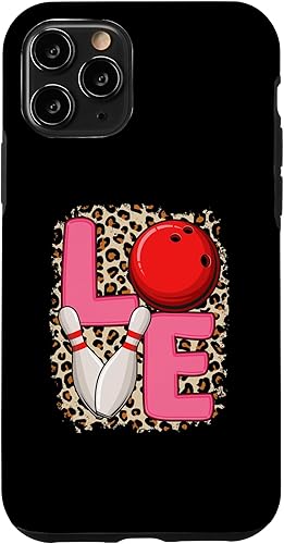 iPhone 11 Pro Love Bowling Cute Bowling Mujeres Niñas Bowler Case