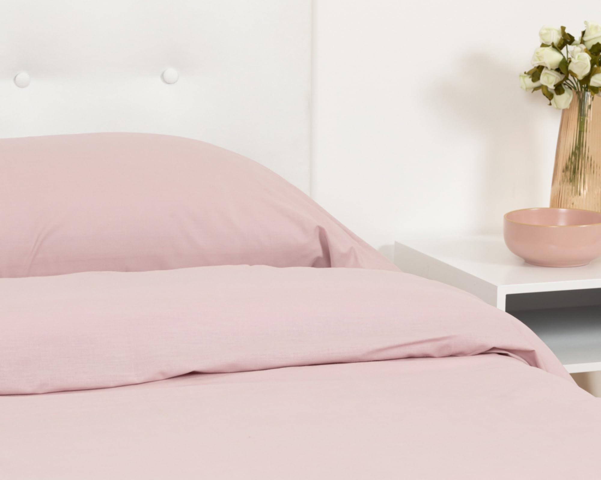 TRAMAS+ Funda Nórdica 100% Algodón, Cama 90, Funda edredón de 150x220cm y 1 Funda de Almohada 110x45cm, Certificado Oeko Tex - Malva