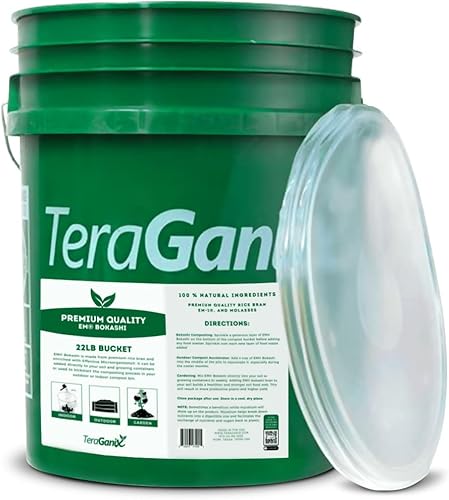 TeraGanix EM Premium Bokashi Salvado a granel, acelerador de compost, mezcla de salvado de arroz, eliminador de olores, formulado por el Dr. Higa