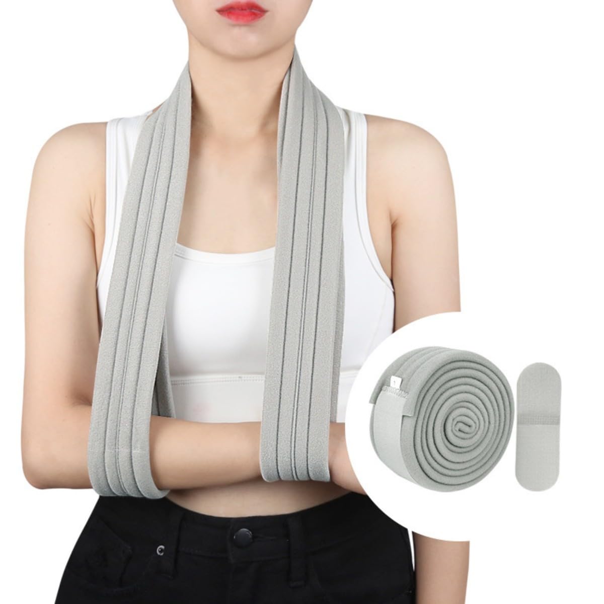 1pcs Joint Sprain Fixed Sling Arm Strap Adjustable Arm Sling Fracture Recovery Forearm Breathable Fixed Sling Shoulder SupportBracket