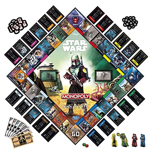Hasbro Monopoly: Star Wars Boba Fett Edition Brettspiel für Kinder ab 8 Jahren ENGLISCHE Version – Bild 4