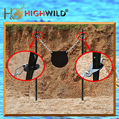Highwild T-Post Target Hanger - Steel Target Mounting Bracket - Bald Eagle Style (2 Set) #TOP1