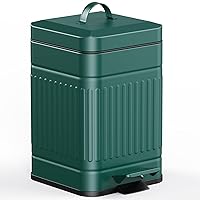 Vista 9 de CEROELDA Cubo de basura pequeño con tapa - 5L/1.3 galones, cubo de basura de acero inoxidable para excremento de perro al aire libre - Cubo de Negro