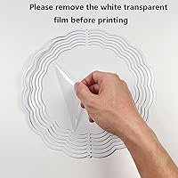 Vista 4 de Paquete de 3 – 15.75 x 4.75 pulgadas doble cara Helix Fishtail sublimación viento Spinner espacios en blanco con ganchos