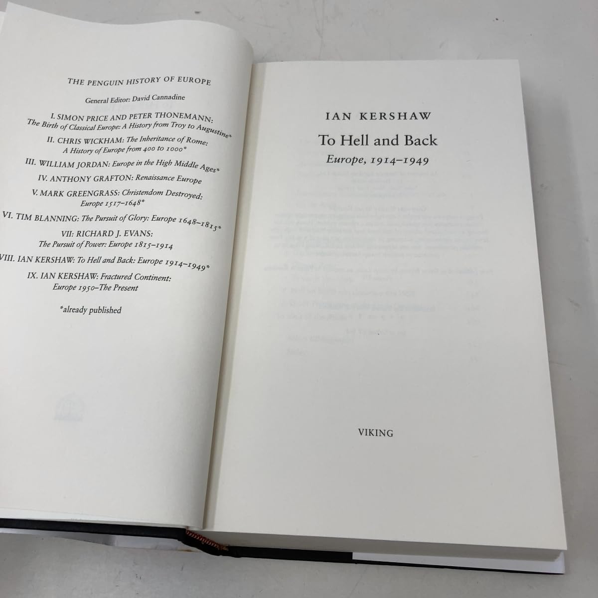 To Hell and Back: Europe 1914-1949 (The Penguin History of Europe) - PT03