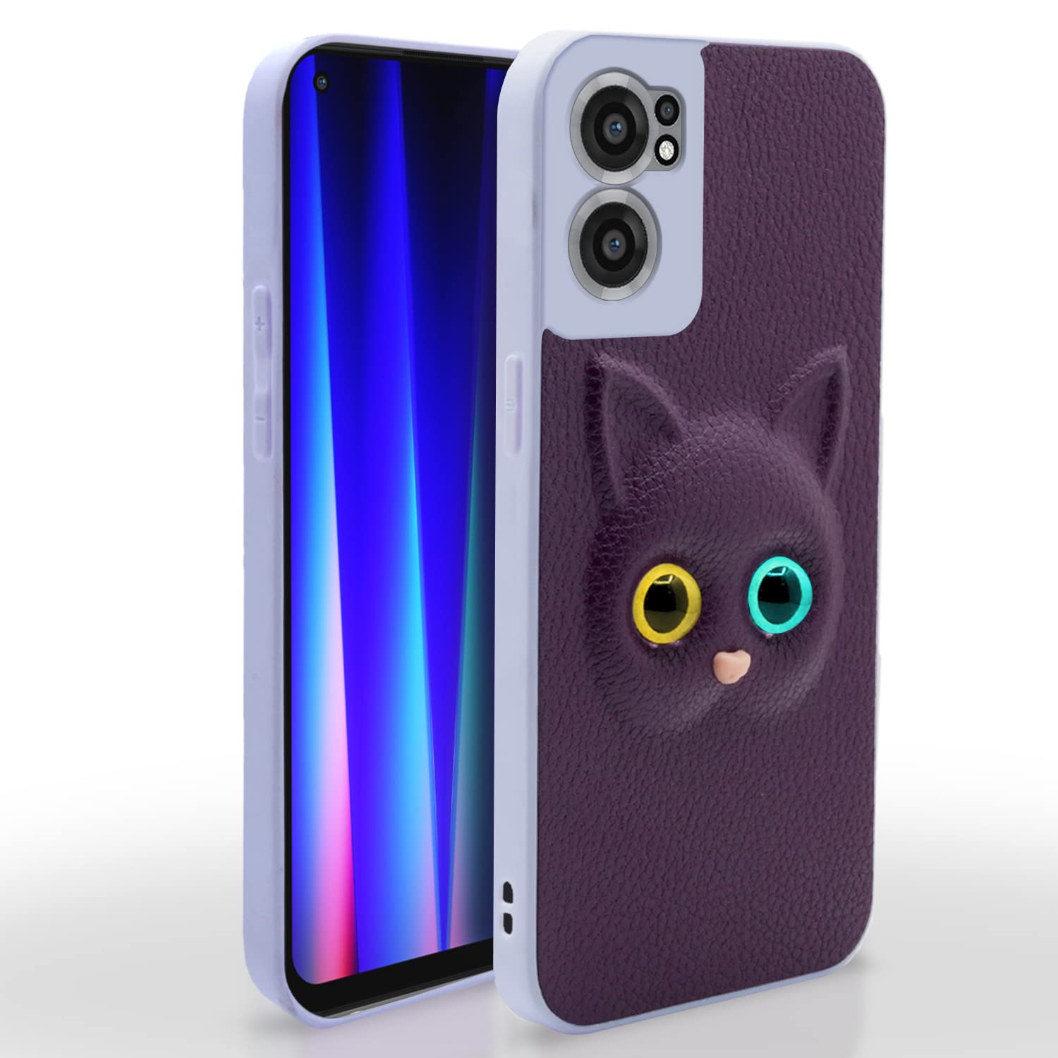 Pikkme Oneplus Nord Ce 2 5G Back Cover for Girls | Cute Cat Leather Finish | Soft TPU | Case for Oneplus Nord Ce 2 5G (Purple) (B0BGMJ8XK1) Amazon Price History, Amazon Price Tracker