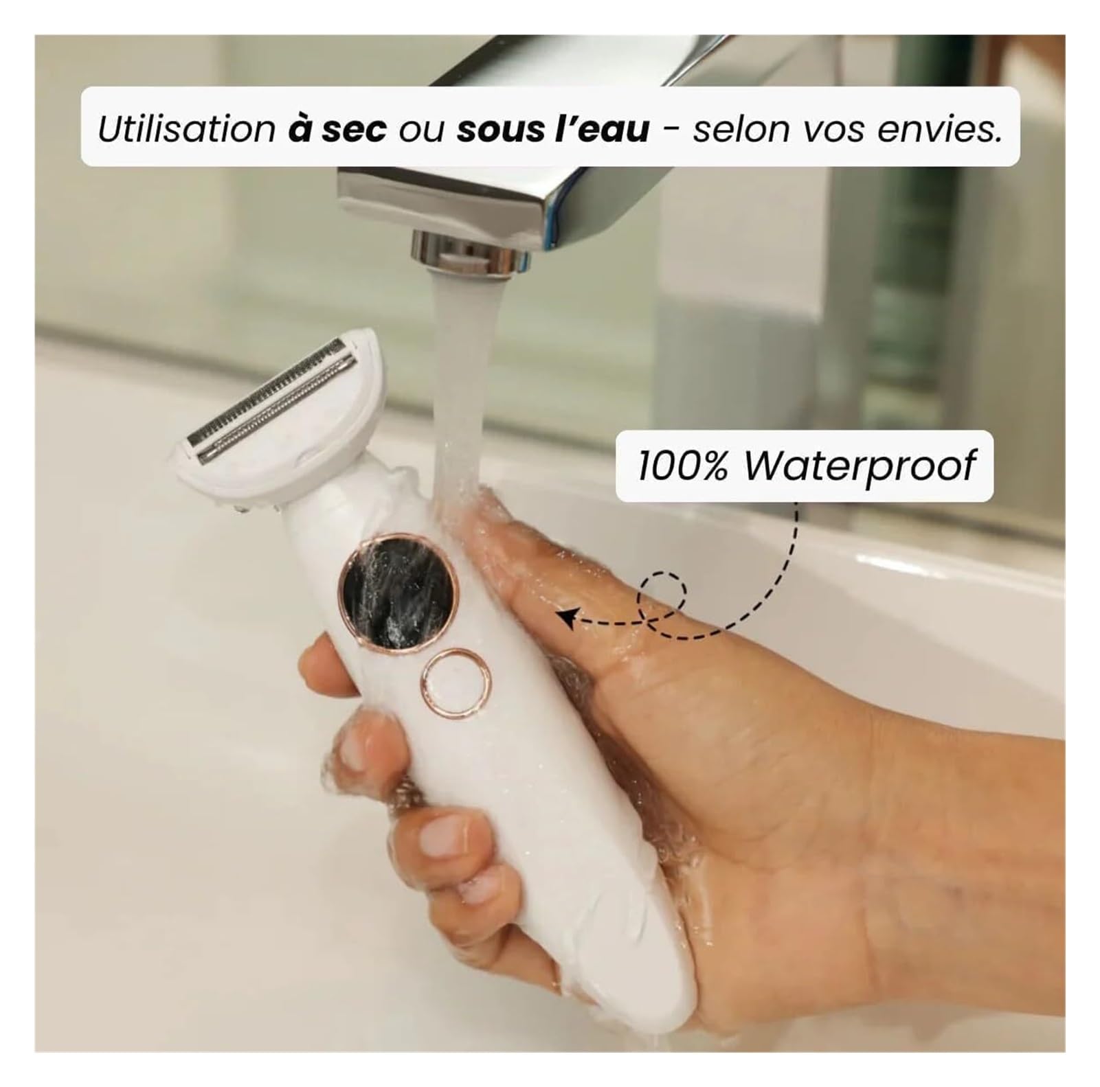 Rasoio da donna 5 in 1, Rasoio da donna | Epilatore elettrico con display a LED e ricarica USB, IPX7 impermeabile per bikini, ascelle, gambe,