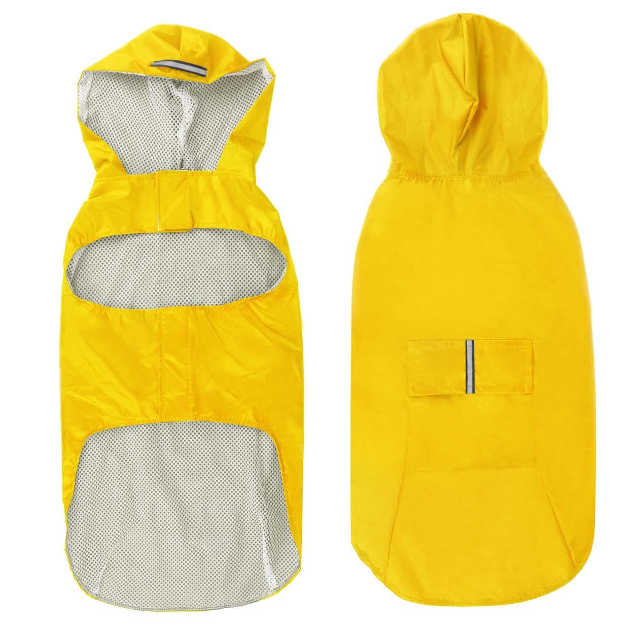 Warme Gewatteerde Jas XL-6XL Idepet Hondenjas Met Capuchon En Gat Voor De Halsband, Waterdicht En Reflecterend Voor Kleine Middelgrote En Grote Honden