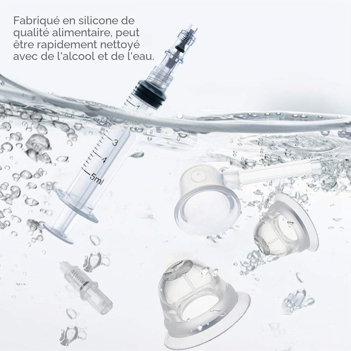 Niplette 2 sets Aspirateur de Mamelon Correcteur Ventouses et Extracteurs de tétons Inversés Pour Plats