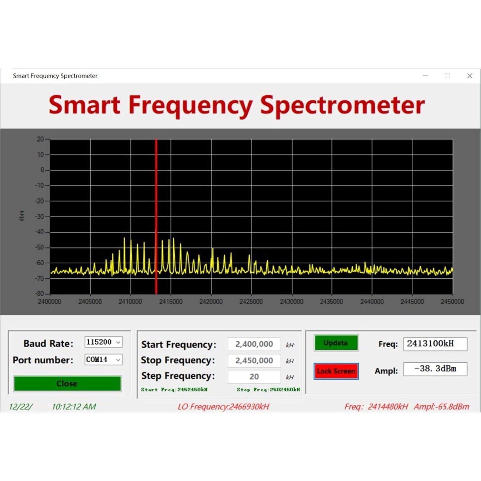 Analizador de espectro Audio USB, espectrómetro frecuencia inteligente, probador 10-6000M con fuente RF, medidor potencia Digital, Bluetooth, WIFI Preciso