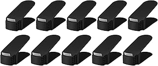 IKEAホテルライク:憧れの空間を叶えるインテリア術 2 LIKE-IT Shoe Storage, Space Saving, 2x Storage Amount, Shoe Holder, 10P, Width 3.9 x Depth 10.2 x Height 5.3 inches 10 x 26 x 13.5 cm, Black, Made in Japan, Sneakers Storage, Unisex