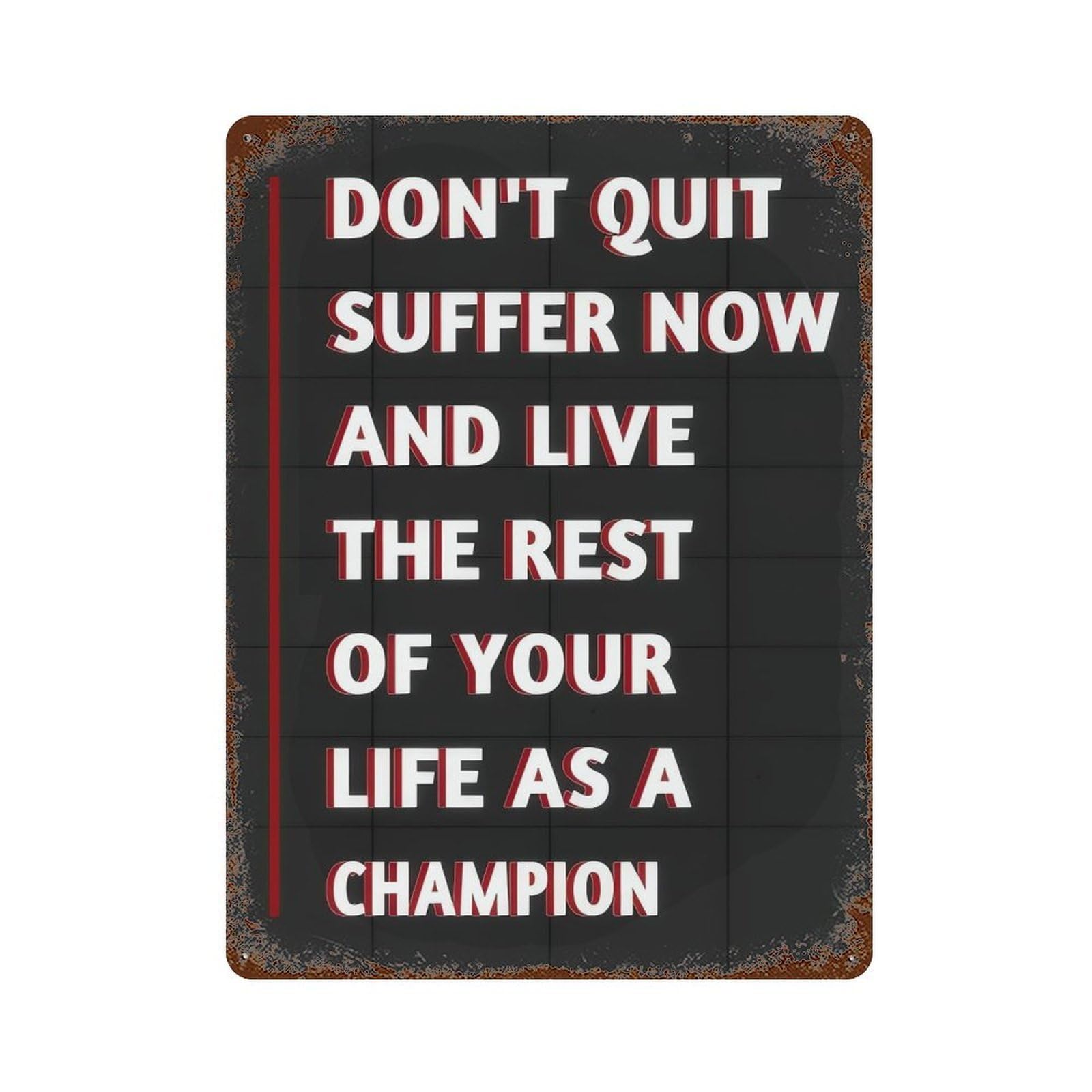 xiaoxiaoshen As A Champion Motivational Quote Wall Decor Art Metal Tin Poster Modern Home Decor Art Home Bar Shop Decorations Vintage Sign 40x30cm