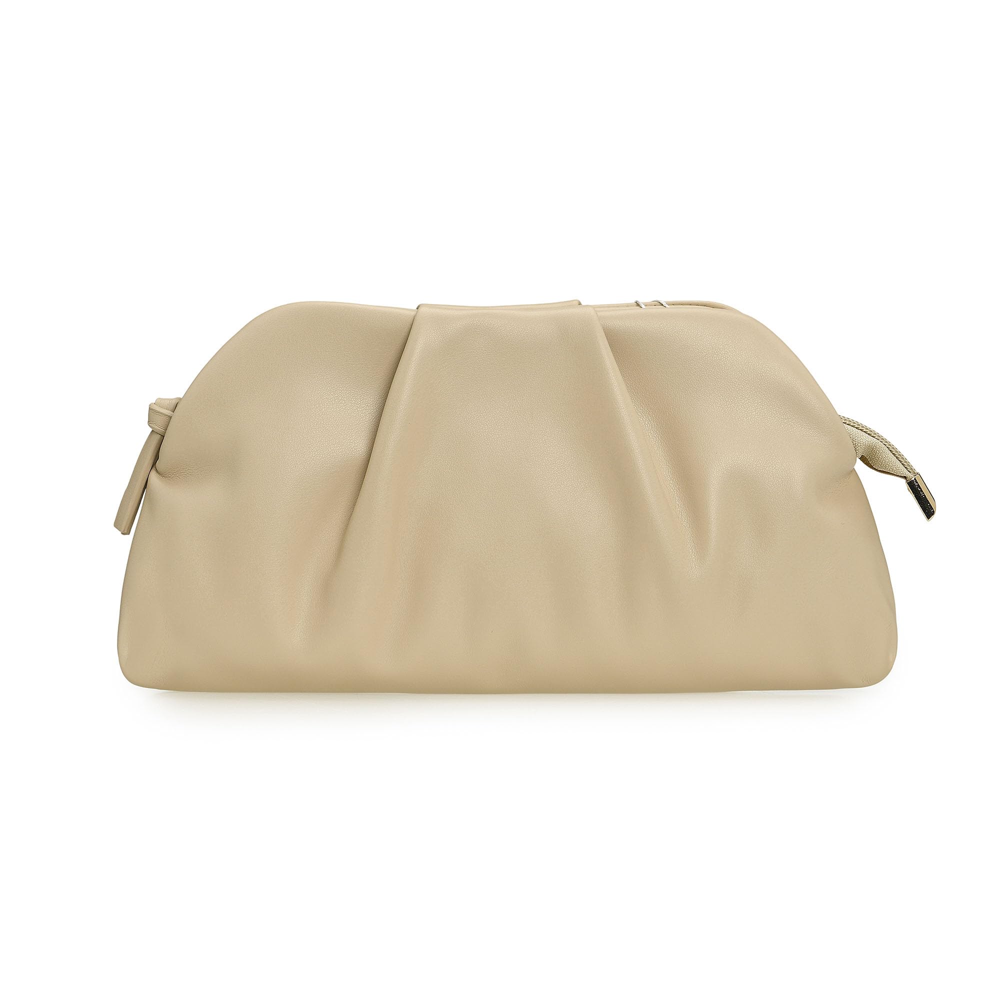 IXEBELLA Dressy PU Clutch Purse for Women Formal Soft Pleated Vegan Leather Evening Bag for Wedding/Prom/Cocktail Party