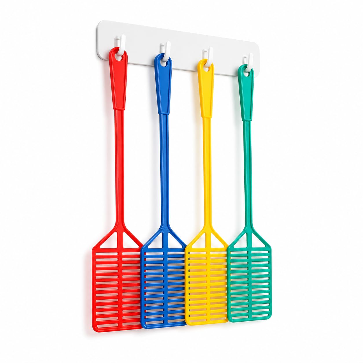 Separate way Manual ABS Plastic Square Fly swatter with Long Handle, Flexible, Large swat Area, Hanging Hole, and More Bright Color. (Pack of 4)-image-21