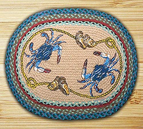 Earth Rugs Rug, 20 by 30", Light Dark Blue/Burgundy
