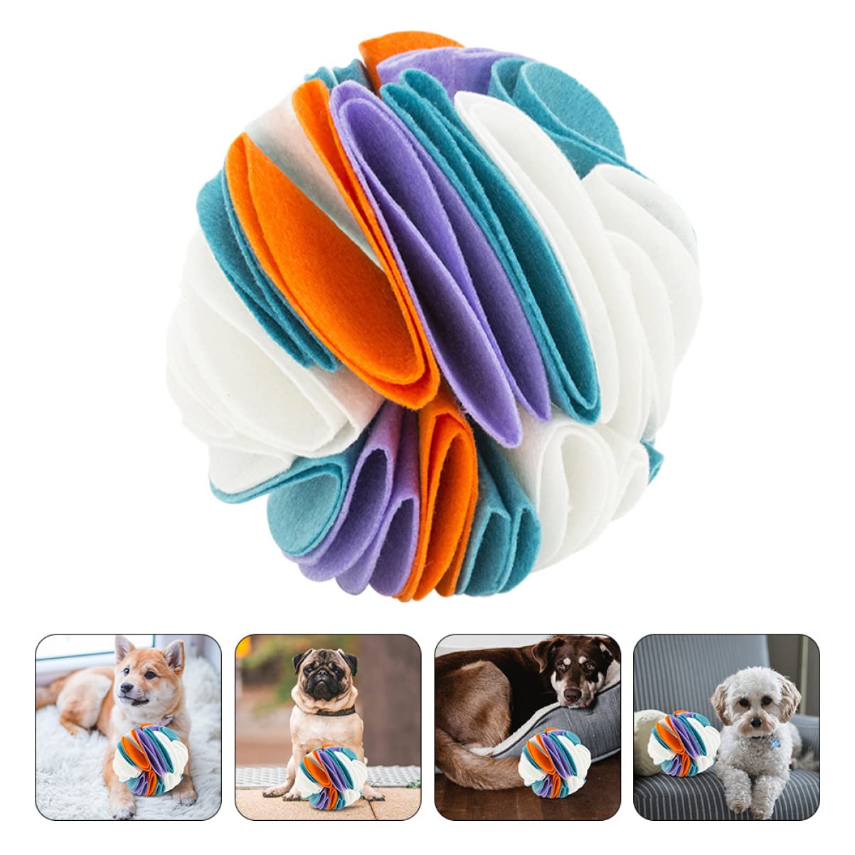 Mipcase 2stücke Snuffle Foraging Für Hunde Interaktives Spielzeug Langsamen Fütterung Molar Spielzeug Filz Für Mentale Und Langsames Für Drinnen Und Draußen
