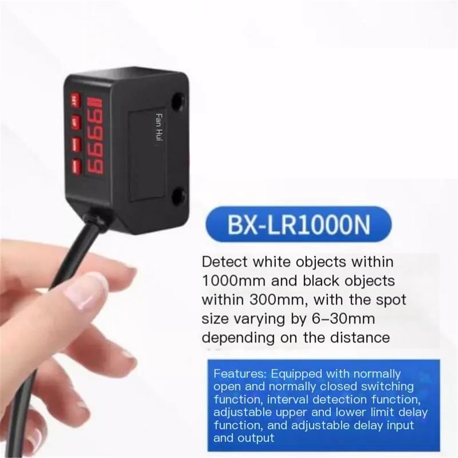 1 x cyfrowy wyświetlacz rozproszone odbicie fotoelektryczny czujnik przełącznika L300N wykrywanie dalekiej i bliskiej odległości dowolna (BJ-L300N NPN)