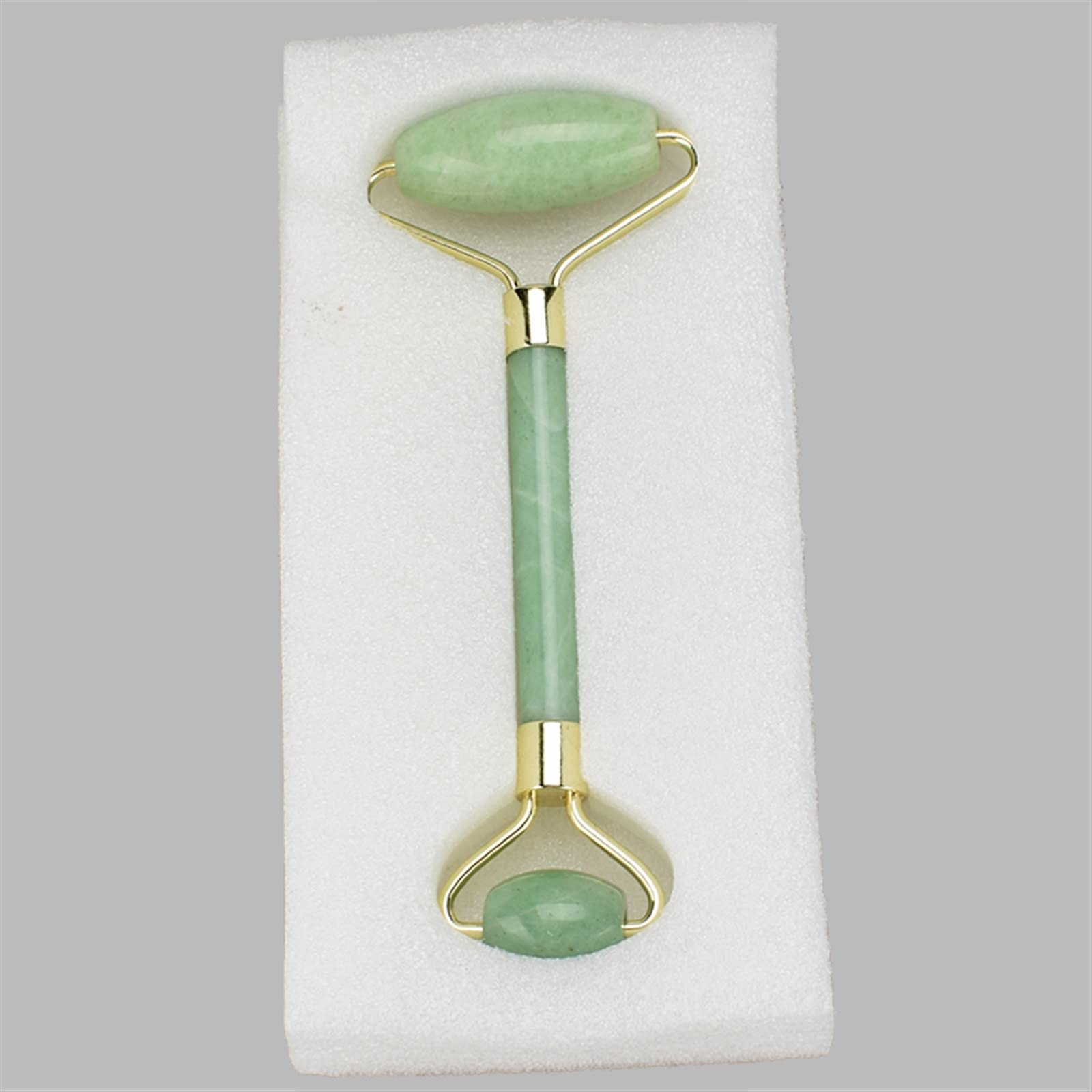 BAWHO Double Head Jade Rollers for Face Green Jade Massage Roller Cellulite Wrinkle 1Pcs