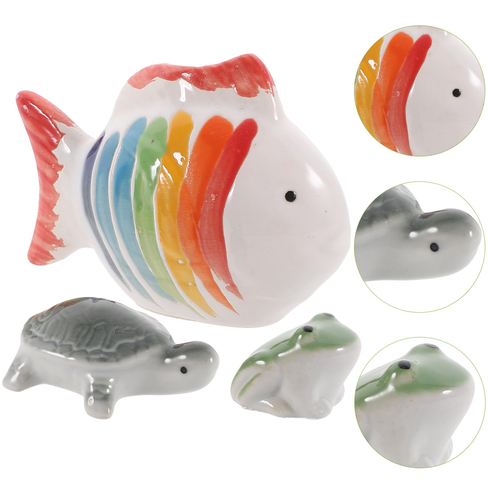BESPORTBLE 4 Sätze Aquarium Fisch Tank Qualle Schwimmbad Künstlich Panzer Schwimmende Aquarientiere Dekorative Aquarientiere Schwimmende Dekore Für Aquarien Keramik 3 Stücke * 4