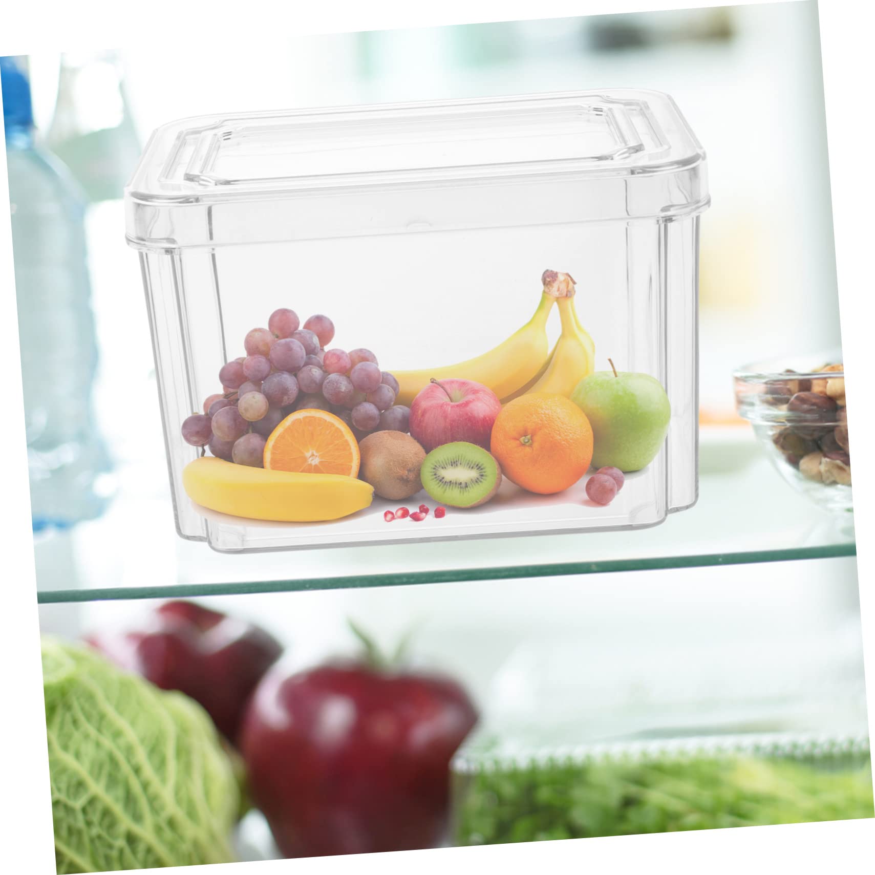 3 Cajas Organizadoras Transparentes para Nevera, Pet, Gran Capacidad, Tapa, para Sobras y Queso Rallado, 3 Piezas