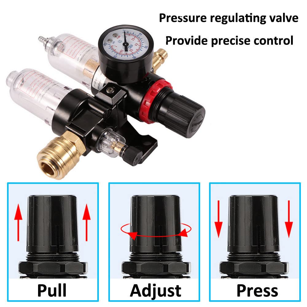 Druckluftregler Wasserabscheider Druckluftregler Mit Wasserabscheider – Für Kompressoren, Filter 40 um, Betriebsdruck 0,15–1,0 MPa, 12 Mm Anschluss Druckluftregler Wasserabscheider Druckluftregler Mit Wasserabscheider – Für Kompressoren, Filter 40 um, Betriebsdruck 0,15–1,0 MPa, 12 Mm Anschluss