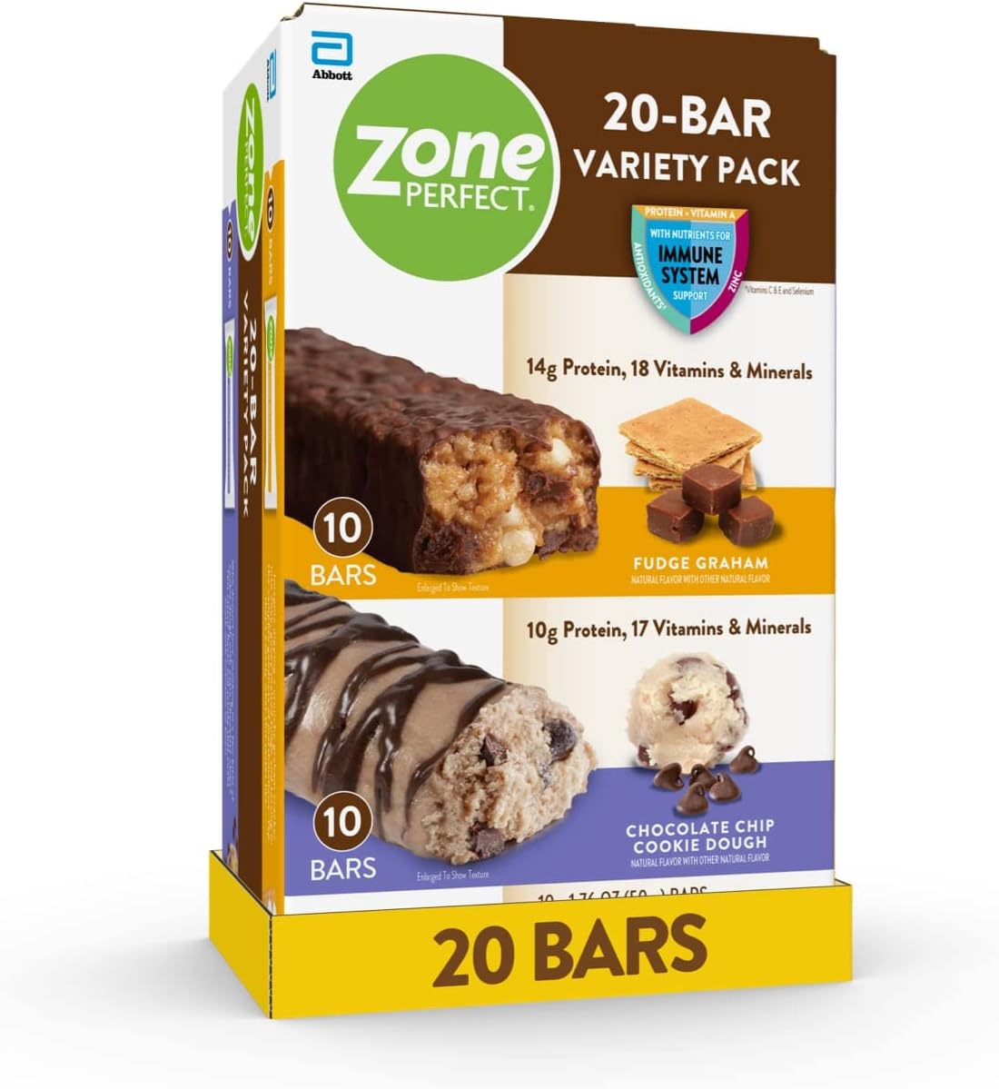 ZonePerfect Protein Bars, 1014g Protein, 1718 Vitamins
