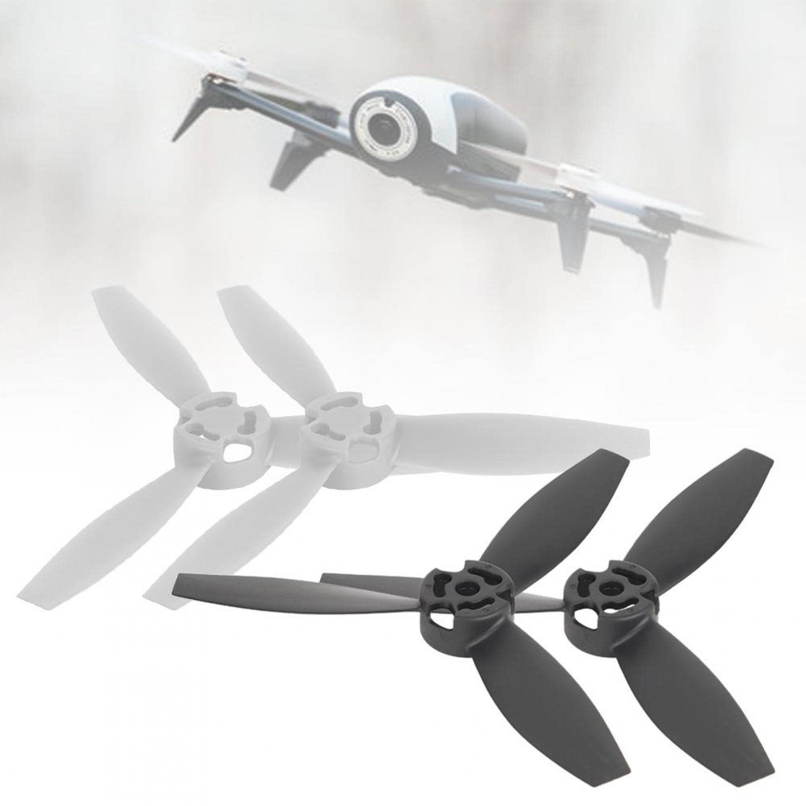 per droni, 4 eliche di ricambio RC per Bebop 2 (2 nere, 2 bianco)