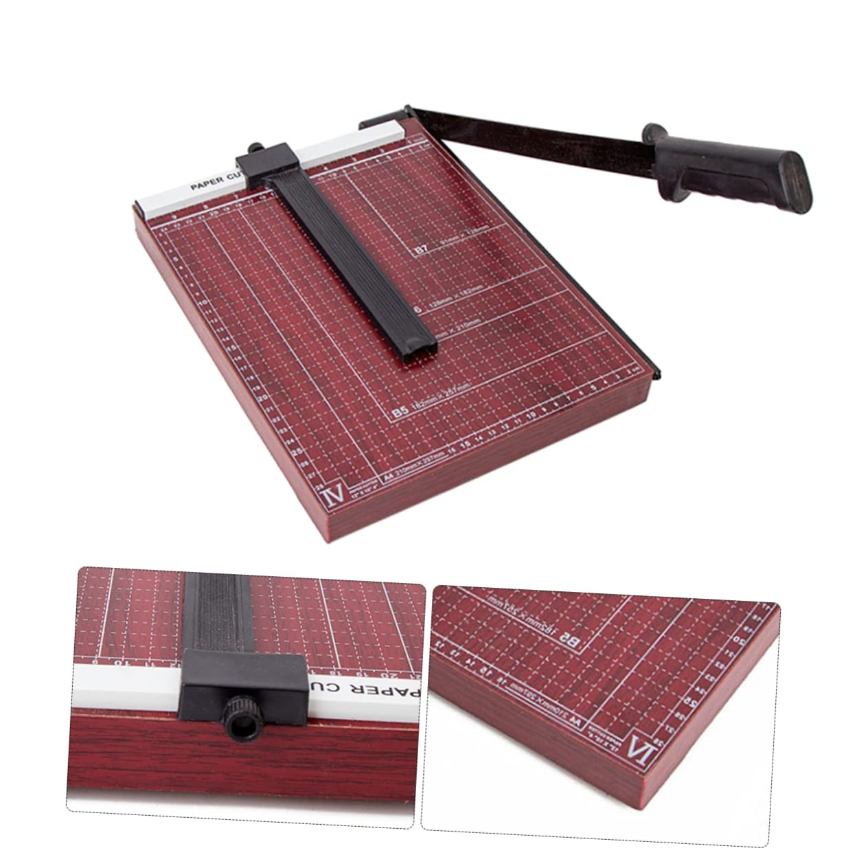 Taglierina Carta A4 a Ghigliottina per Foto e Lavori Manuali | Base Grigliata Robusta in Metallo, Sistema di Bloccaggio Automatico, per Ufficio e Scuola