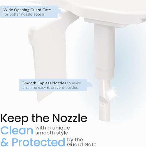 Miniatura 4 de LUXE Bidet NEO 120 Plus - Solo accesorio de bidé patentado para asiento de inodoro, bisagras innovadoras para limpiar, fácil de instalar,