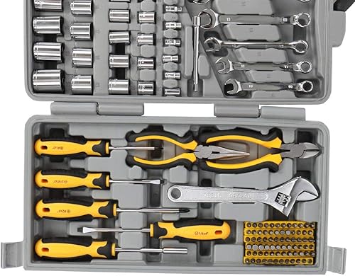 Miniatura 3 de TUFFIOM Juego de herramientas de 205 piezas, kit de herramientas mecánicas, kit de herramientas manuales para el hogar general con caja de