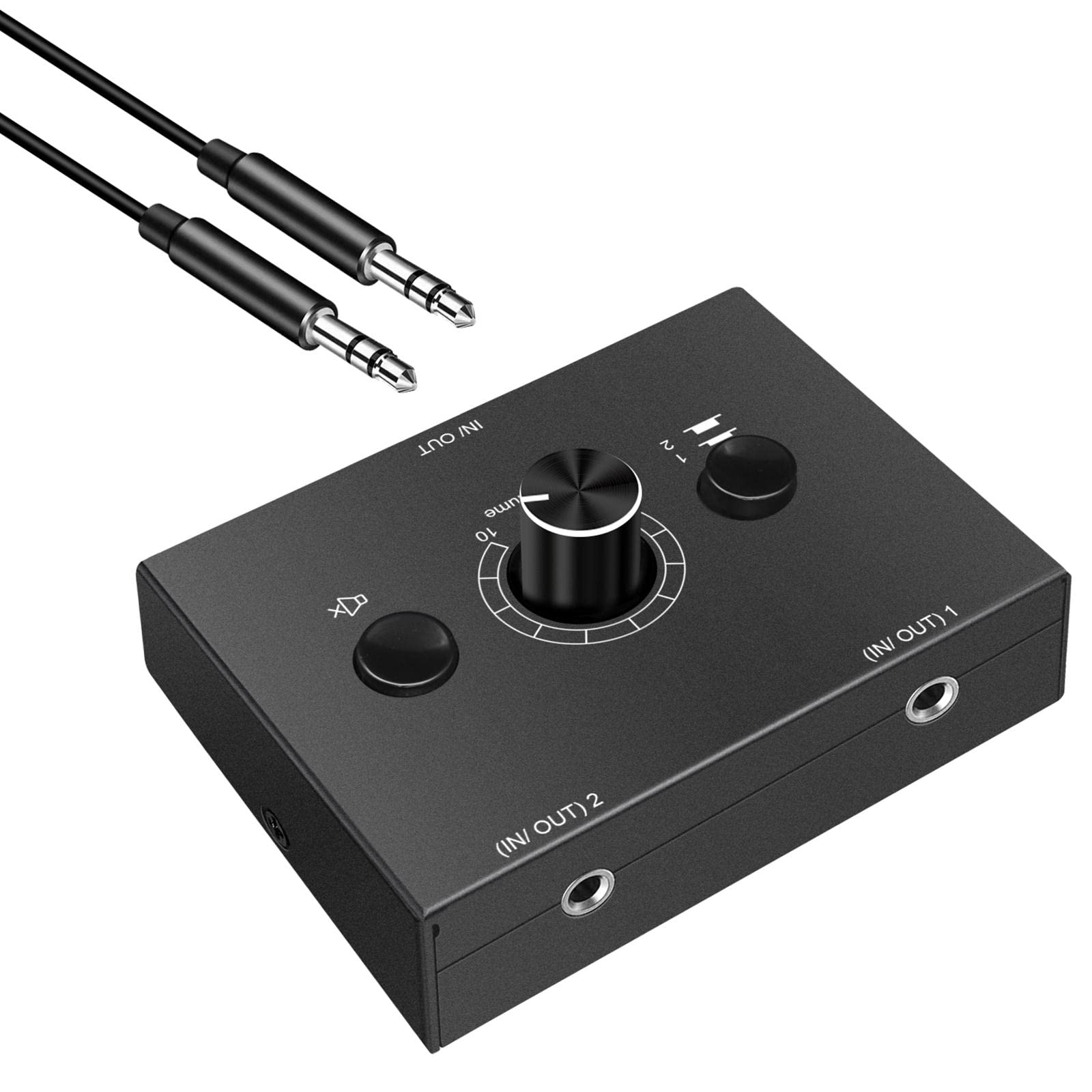 ATORSE 3.5Mm Stereo Audio Switcher 1 Input 2Output 2 Input 1 Output for VCR VHS-image-48