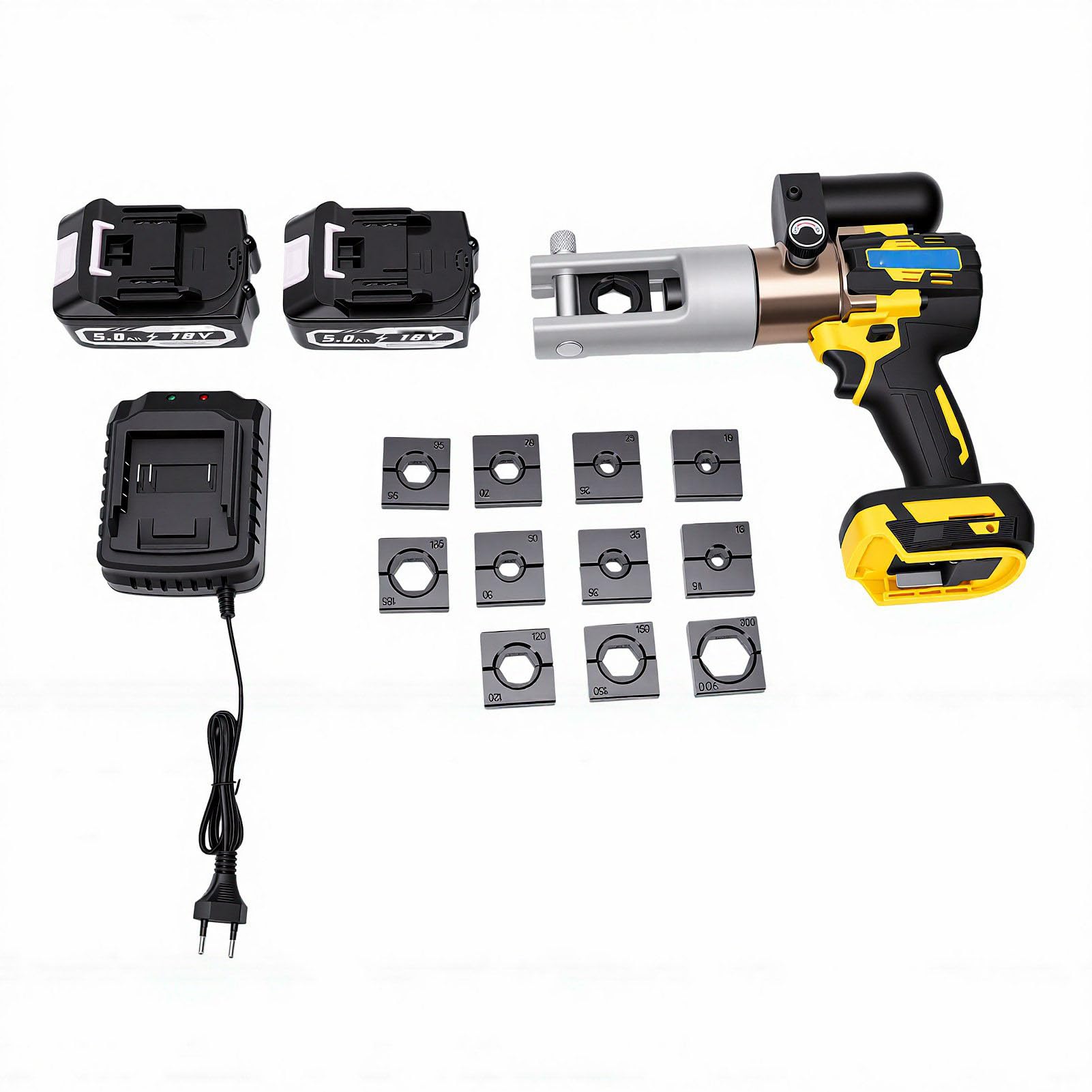 Hyuduo Pince à Sertir Hydraulique électrique, Portable et Efficace avec