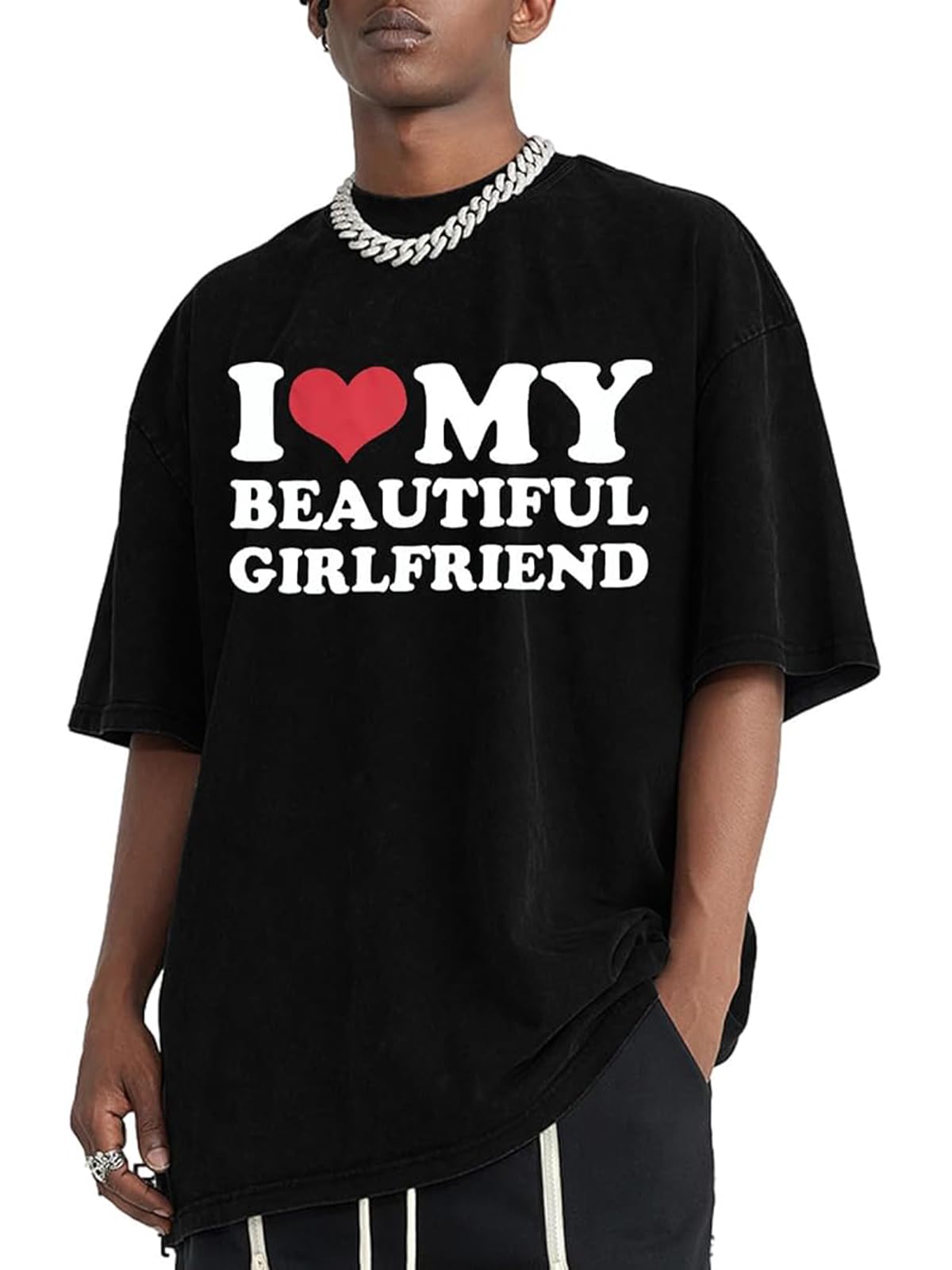 I Love My GF Shirt Men I Heart My Girlfriend Shirts Gf Bf Tee Valentine's Day Couples Matching Tee