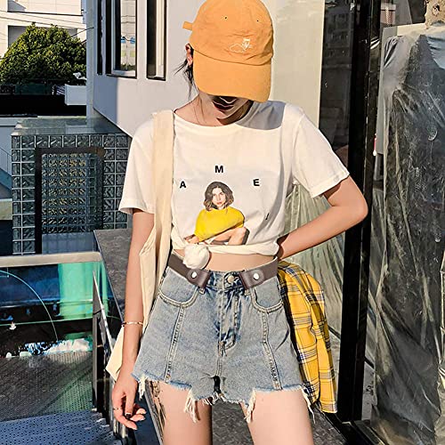 Image of Toxen Invisible Buckle-less Jeans Belt with Ring Adjustable Buckle Free Waist Belt Elastic Belt for Jeans Pants Skirts Women or Men