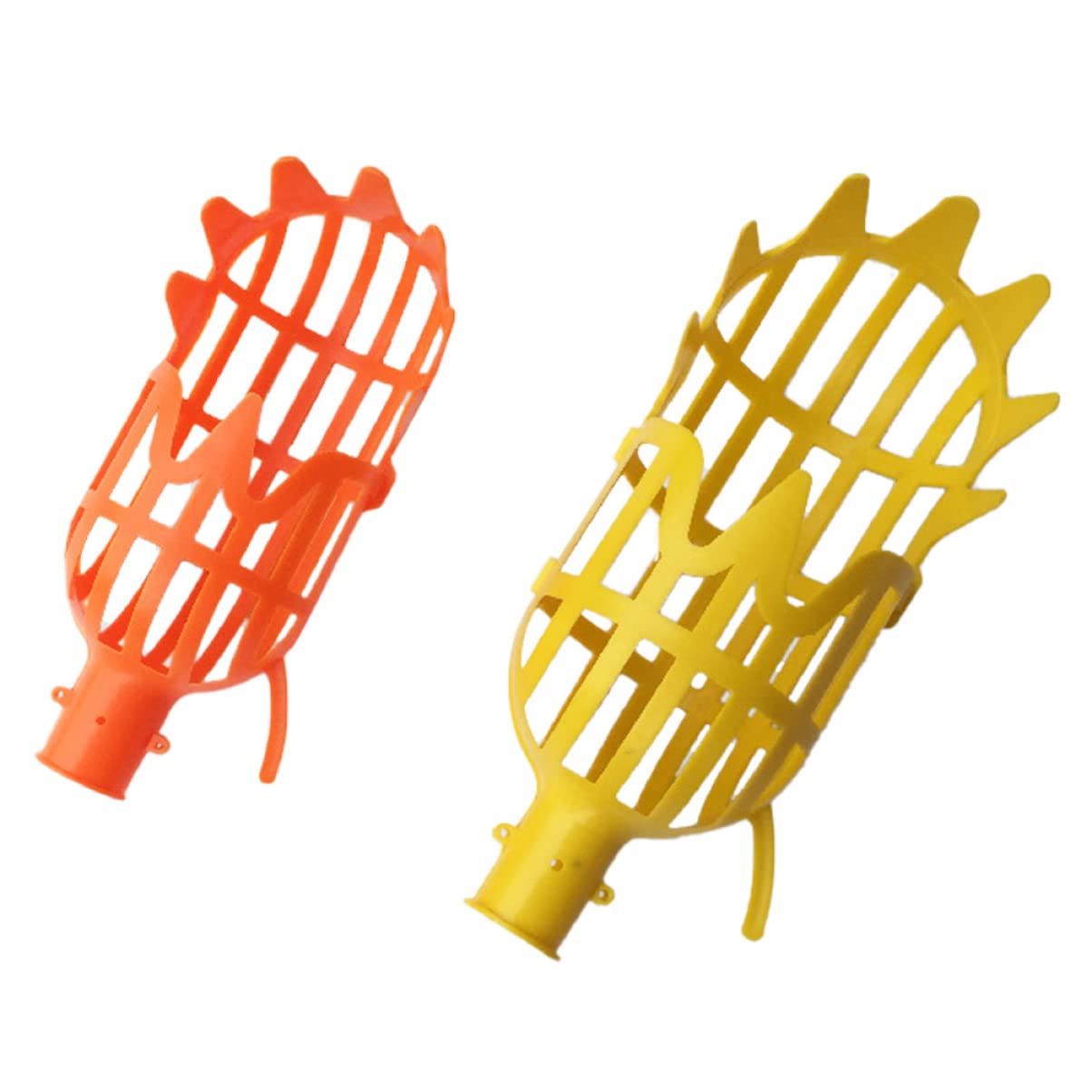 YARNOW 6pièces Outil De Cueillette De Fruits Plastique Cueilleur à Manche pour Fruits Tête Orange Tête Jaune
