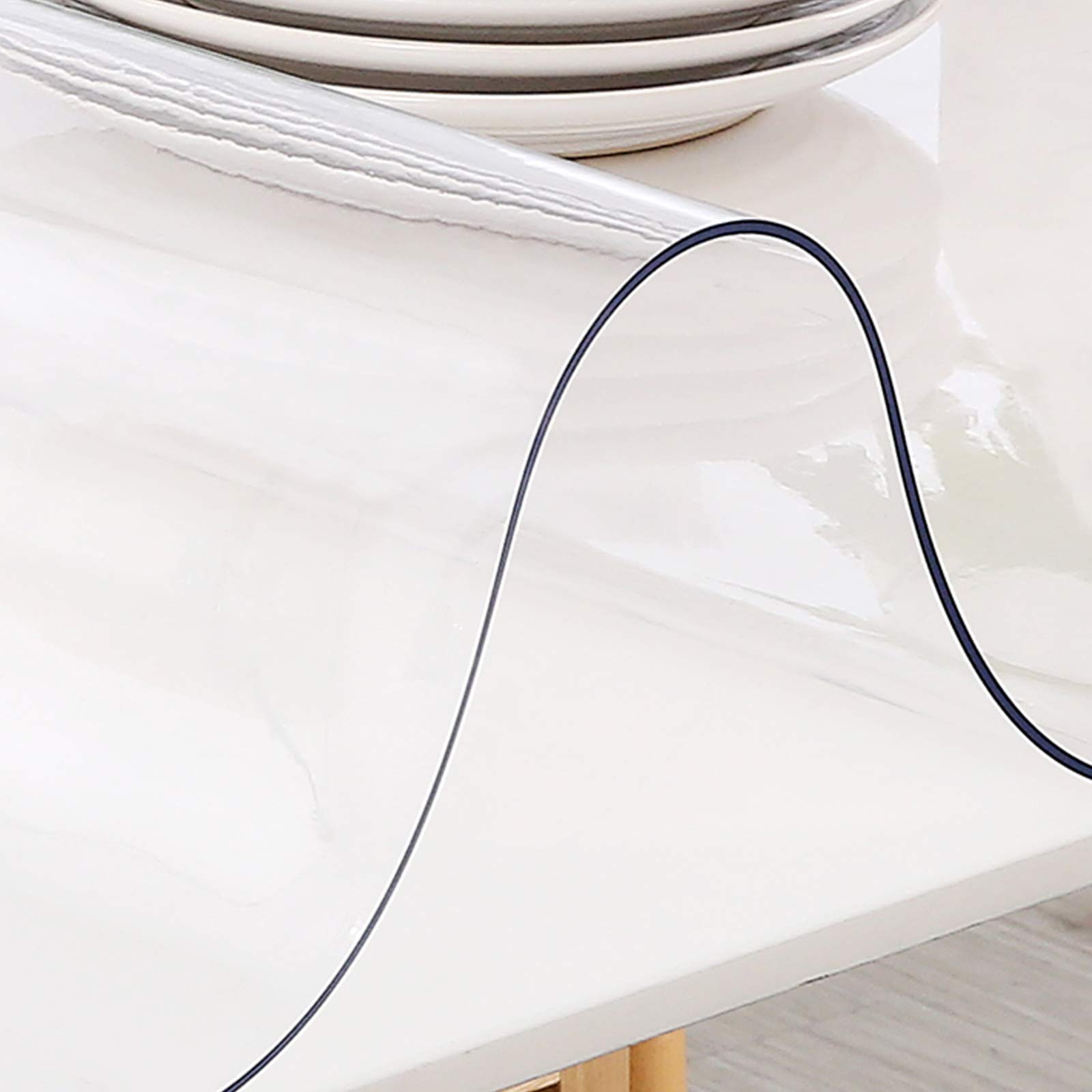 HQQMNY Nappes Transparentes Protecteur De Couverture De Table Transparent, Tapis De Table Anti-Chaud Pour Bureau Ordinateur Bureau Canapé Table À Manger 2mm-60x120cm