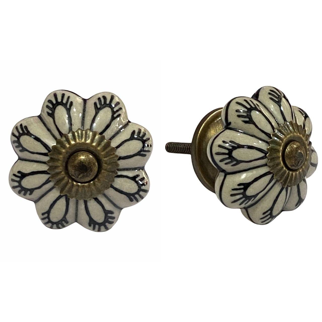 Maison Belle Ceramic Door Knobs - Gold Antique Finish (Size 1.75 INCH, Pack of 6) (B09KZBF9YX) Amazon Price History, Amazon Price Tracker