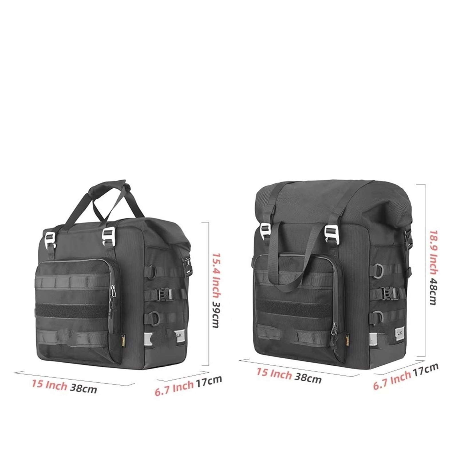 nongyo Motorrad-Sattelbox REIT- Und Reisegepäcktasche 2-teilige Motorrad-Seitentasche 25 L Würfel Anti-Fall-Schnellverschluss Motorrad-Seitentasche Motorrad hecktasche