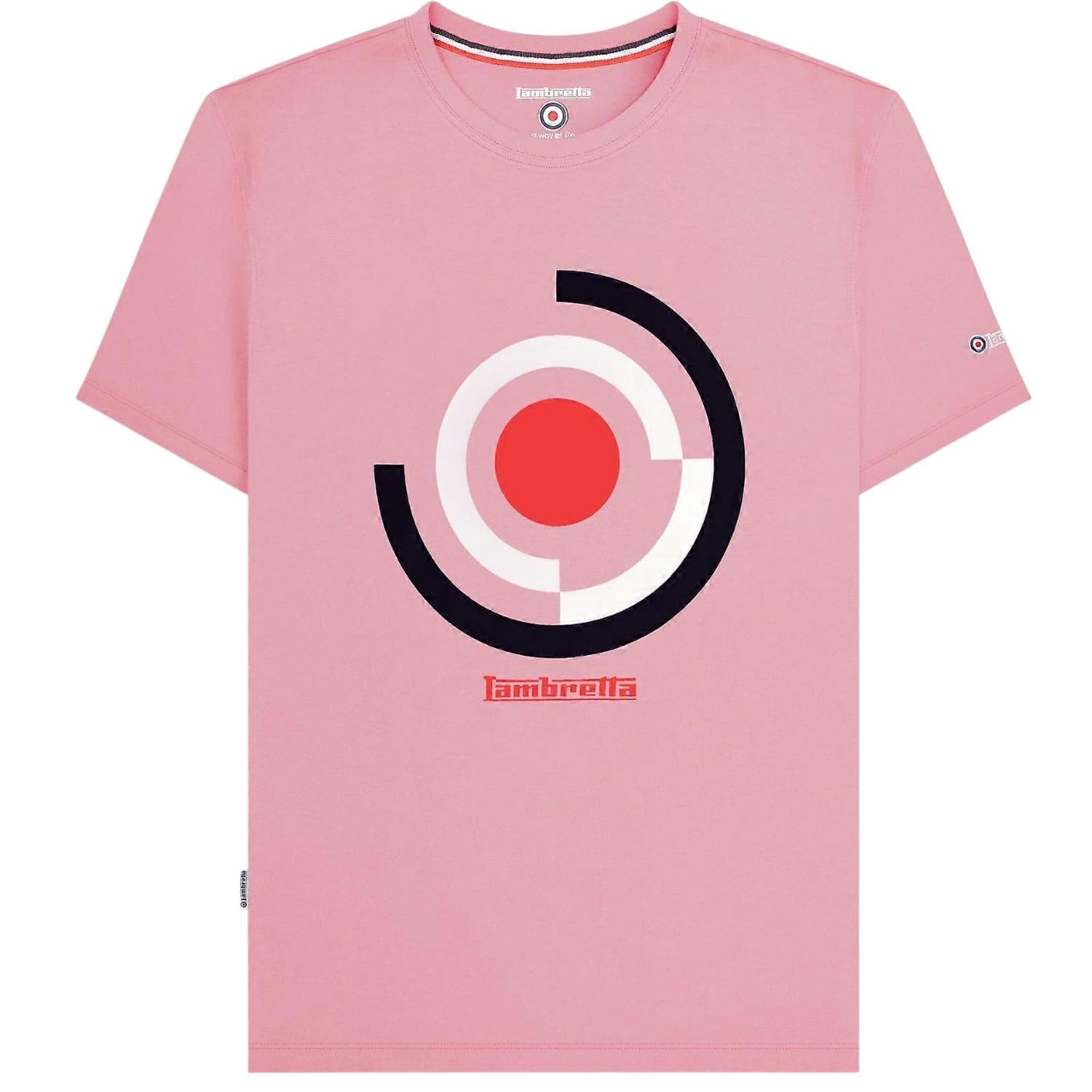 Lambretta Men's Dawn Pink Target Render Short Sleeve T-Shirt - 4XL
