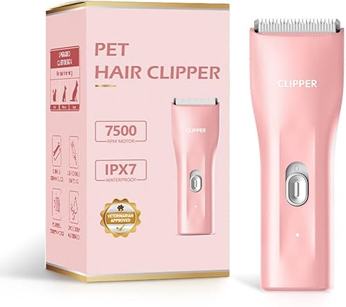 Cortapelos para perros y gatos, impermeable, portátil, eléctrico, recargable por USB, herramientas de aseo para mascotas, afeitadora de bajo ruido,