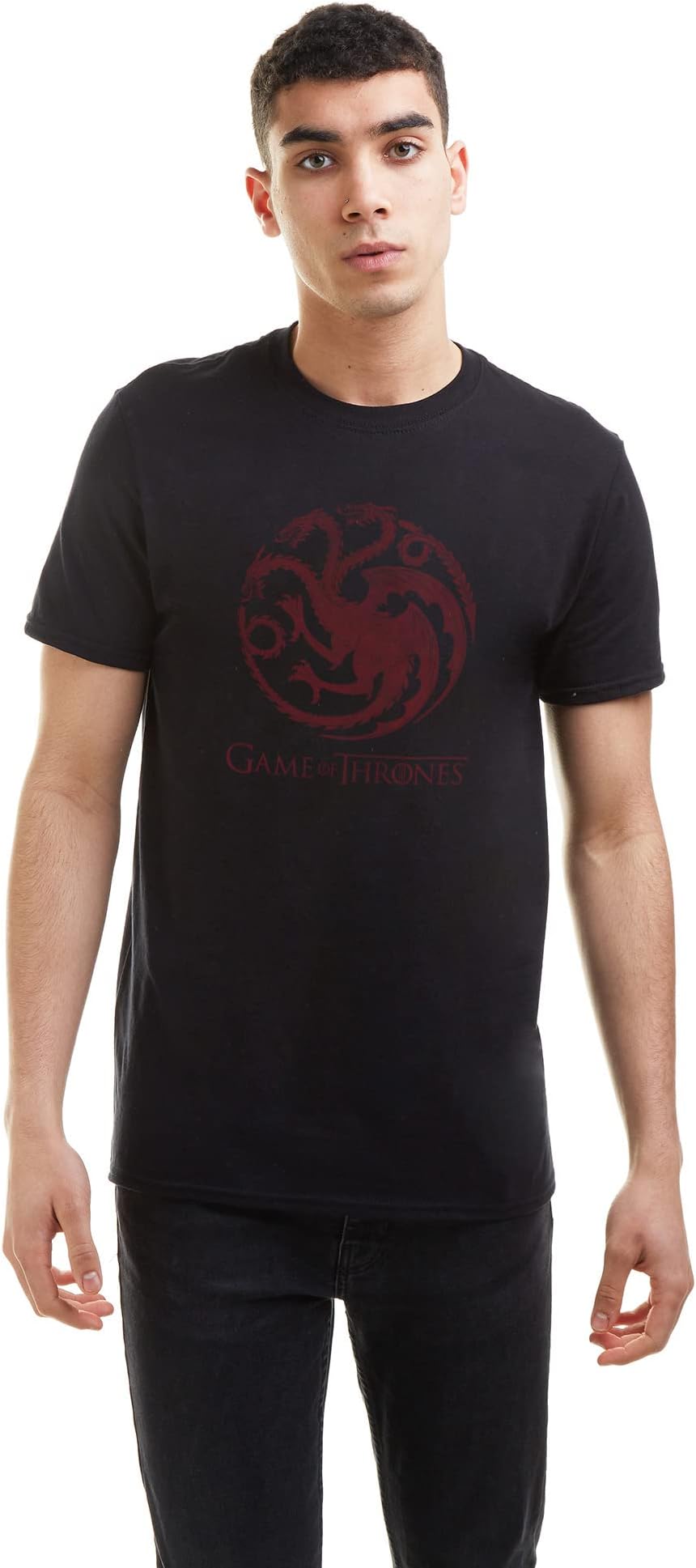 Cotton SoulGame of Thrones - Dragon Crest - Mens T Shirt - Black