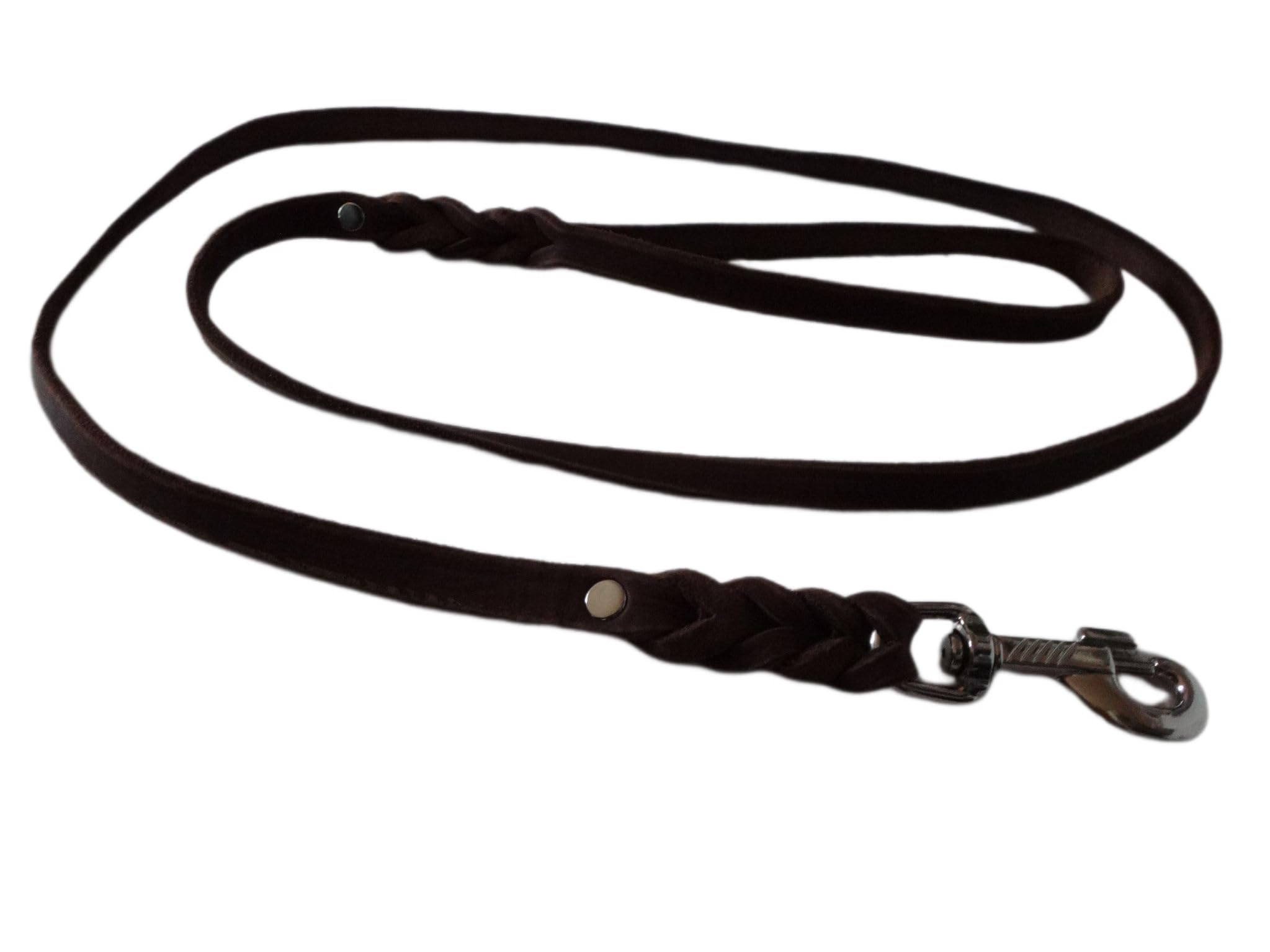 Hundeleine Schleppleine aus Fettleder 3m bis 10m, 10mm, Braun, Jagd und Training, Mantrailing (7,50m)