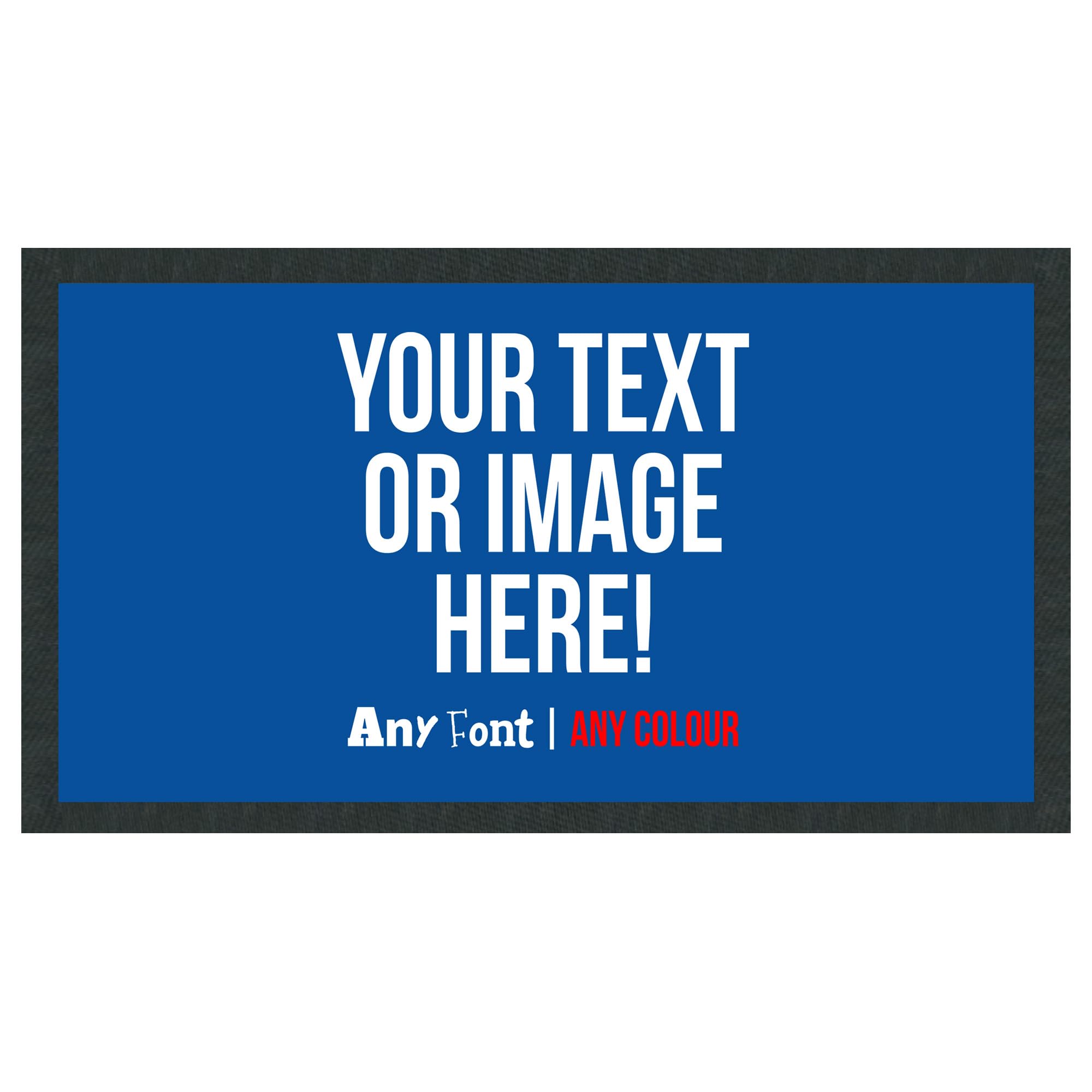 Purple Print House Custom Bar Runner Personalised Rubber Drink Spill Mat for Home Pub Any Text Image, Small - 440x250, Black