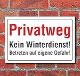 3 mm Aluminium-Verbundtafel WERBEPUNKT. [2331] Schild Privatweg, kein Winterdienst, 3 mm Alu-Verbund (300 x 200 mm)