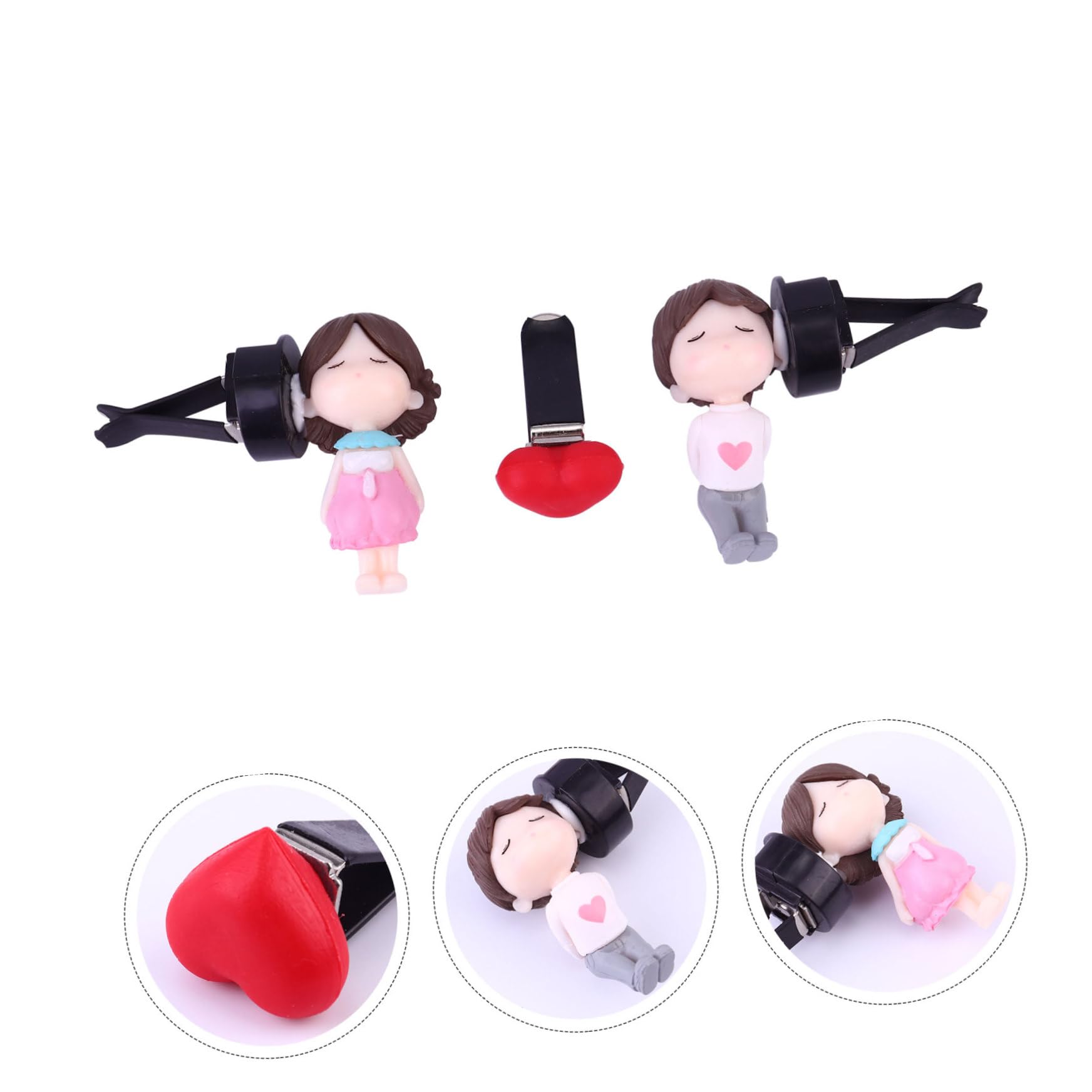 ULTECHNOVO 3sets Clip Profumo Auto Forma Di Diffusore Creativo Per Auto Decorazione Carina e Funzionale Per Ventilazione Odore Fresco e Atmosfera Incantevole
